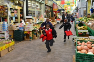 Pupils on their way back home after school, Brixton South London